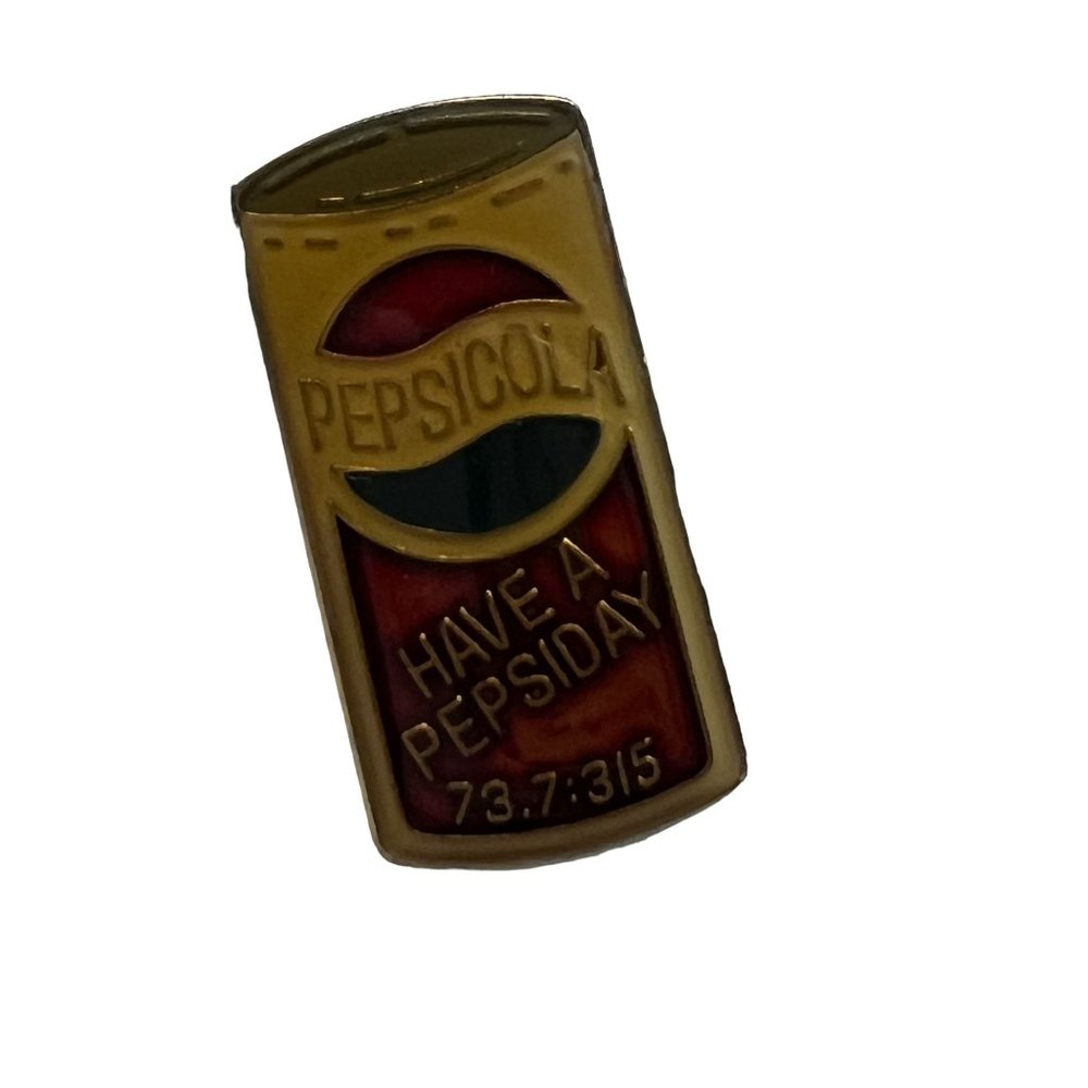 Vintage 80s Pepsi Cola Pin Tie Tack Have a Pepsi Day 1 1/8" tall